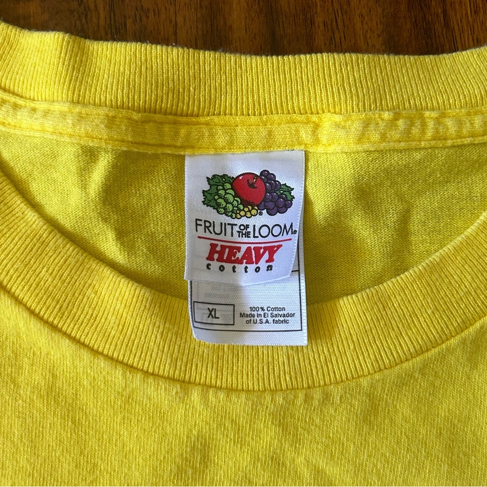Y2K Vintage Retro Aesthetic Spam Neon Yellow Graphic Tee - Picture 11 of 12